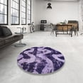 thumbnail image 4 of Ahgly Company Machine Washable Indoor Rectangle Abstract Bright Lilac Purple Area Rugs, 2' x 5', 4 of 7