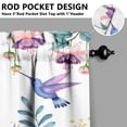 thumbnail image 5 of Purple Flower Bird Kitchen Curtains and Valances Set - 3 Piece Kitchen Curtains Sets with Valance for Windows Rod Pocket Machine Washable Kitchen Decor Decorations (54"x18"+2x27.5"x24"), 5 of 6