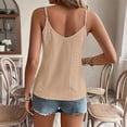 thumbnail image 5 of Tbopshirt Summer Camisole for Women Button Down Sleeveless Solid Color Round Neck Spaghetti Strap Adjustable Tank Tops Casual,L, 5 of 9