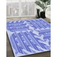 thumbnail image 2 of Ahgly Company Indoor Round Patterned Pastel Blue Area Rugs, 5' Round, 2 of 6