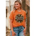 thumbnail image 3 of ABPHQTO Camiseta de manga corta con estampado gráfico de girasol agradecido naranja para mujer, 3 of 5