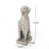 thumbnail image 5 of GDF Studio Ashtabula Outdoor Dog Garden Statue, Antique White, 5 of 9