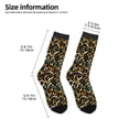 thumbnail image 2 of Rocae Teal Leopard for Girls Boys Crew Socks,Children's Socks, Kids Socks, Toddler Socks: Daily Wear with Kids School Uniform, 2 of 5