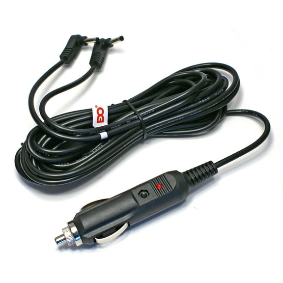 EDO Tech Car Power Cord for NAVISKAUTO 9" 10" 12" PD1023B PD01-10002 BP-CH1014B-13A Portable Dual Screen DVD Player (11 ft Long Vehicle Charger)