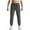 Dark Gray, variant on Mens Waffle Knit Casual Jogger Pants, Drawstring Waist with Relaxed Fit and Soft Cozy Fabric Black M