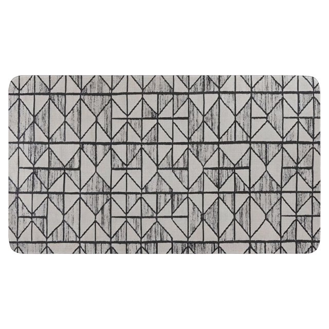 Farmhouse Moroccan Throw Rug,Absorbent 17x30in Entryway Rug Non Slip Low-Pile Soft Door Mat,Rustic Tribal Black White Kitchen Boho Rugs Rubber Backing for Entry Front Door