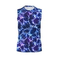 thumbnail image 6 of Lsque Blue Lightning1 Print Men's Cotton Blend Sleeveless Muscle Shirts (S-3XL)- Moisture Wicking, Odor Protection, UPF 30+,XX-Large, 6 of 8