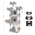 thumbnail image 5 of Renwick 69" Multilevel Cat Tree Tower, Light Gray, 5 of 8