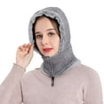 thumbnail image 6 of Uooqdmx Winter Accessories for Women Hat Scarf Winter Hats for Women Hat and Scarf Set for Women Hooded Scarf for Women Hat with Scarf Attached Neck Warmer Gray One Size, 6 of 8