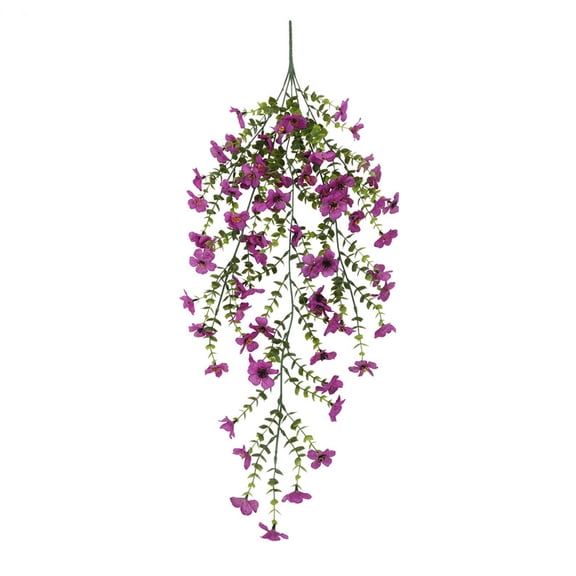Artificial Hanging Flowers for Outdoors Fake Hanging Plants Red Orchid Flower UV Resistant Realistic Faux Flower