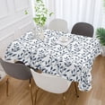 thumbnail image 5 of JSTEL Blue Branch Leaves Table Cloth Rectangle 60 x 120 Inch Tablecloth Anti Wrinkle Table Cover for Dining Kitchen Parties, 5 of 6