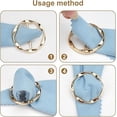 thumbnail image 5 of Triani 4Pcs Scarf Ring Clip Shirt Clip Corner Knotted Button for Women Fashion Metal Round Circle Shirt Clip Buckle for Loose Clothes Scarf(4 Style, Gold), 5 of 7