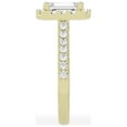 thumbnail image 7 of Unique Moments Lab Grown 2 ct Diamond Engagement Ring Emerald Halo Solitaire 10K Yellow Gold, 7 of 7