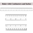 thumbnail image 5 of 12 Inch Ruler, 2PCS 30CM Ruler with Centimeters and Inches, Plastic Measuring Tools, Clear, 5 of 5