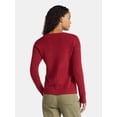 thumbnail image 4 of Time and Tru Women's and Women's Plus Holiday Talking Sweater with Long Sleeves, Midweight, Sizes XS-4X, 4 of 6
