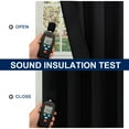 thumbnail image 3 of TOBILI 84 Inch Thermal Insulated 100% Blackout Lattice Curtain Panels (2 Panels)Black, 3 of 8