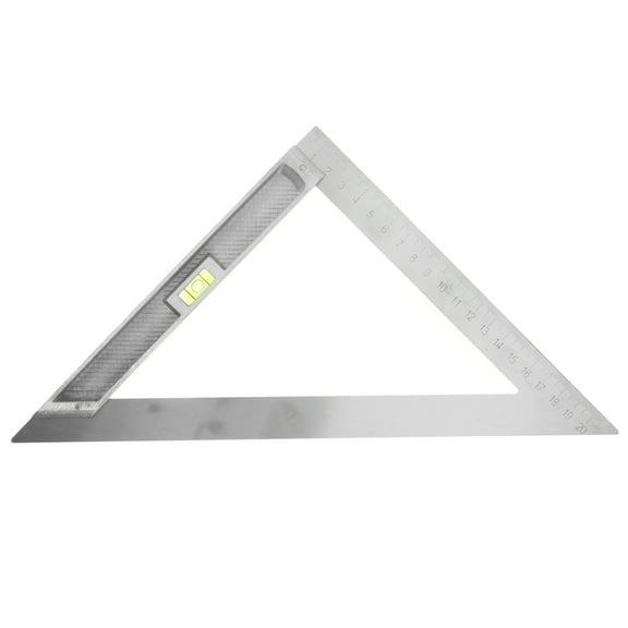 Worgeous  Woodworking Tri Square Triangle Ruler with Handle Rafter Tool Bevel Gauge Silver