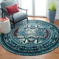 thumbnail image 2 of SAFAVIEH Vintage Hamadan Edin Oriental Area Rug, Light Blue/Black, 5'3" x 5'3" Round, 2 of 7