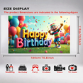 thumbnail image 6 of LUUFILx Happy Birthday Backdrop Banner Kids Party Supplies Decorations Soccer Theme Background Photography Props Garden Event Decors Celebrations, 6 of 8