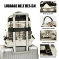 thumbnail image 3 of FORMRS Mini Backpack Purse for Women Quilted Travel Daypack Casual Shoulder Bag, Hand Drawn Christmas Stars, 3 of 7