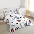 thumbnail image 3 of Castle Fairy Soccer Basketball Football 2pcs Bedding Comforter Set for Teenagers,Sport Theme Twin Comforter Sets,Ball Gamer Breathable Bedding Set,Super Cozy Room Decor, 3 of 8