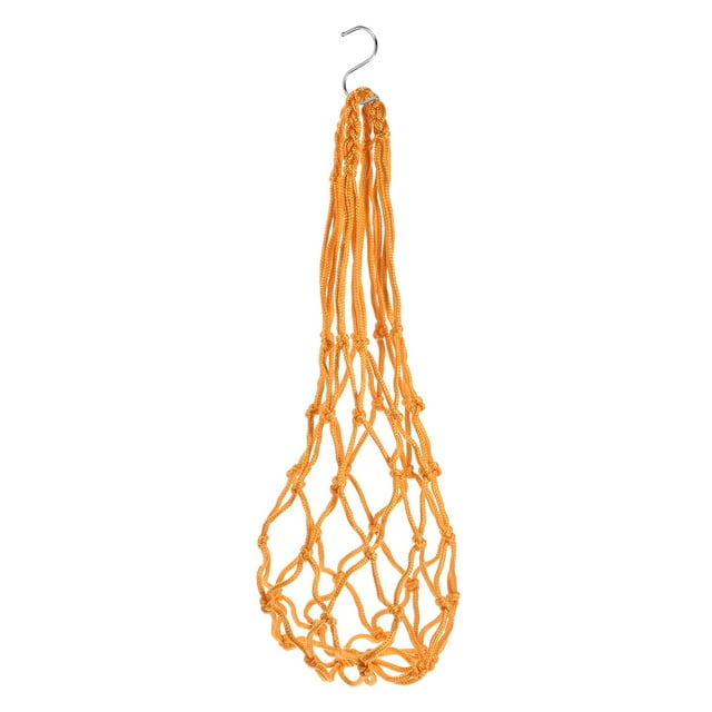 Unique Bargains Alimentation au Foin 22', Filet de Foin en Nylon avec Crochet en Acier Inoxydable, Jaune 1 Set