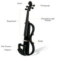 thumbnail image 6 of Ktaxon Full Size Electric Violin, 4/4 Acoustic Silent Electric Violin for Beginner Adults Teens with Case, Black, 6 of 14