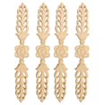 thumbnail image 1 of 4 piezas de calcomanías talladas en madera con diseño de flores de rayas huecas de 24,5 x 3,5 cm para esquinas, apliques para marcos de puertas, muebles, figuras talladas en madera, 1 of 8