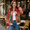 thumbnail image 2 of DISNIMO Christmas Tree Printed Jackets for Women Elk Printed Sweatshirts Long Sleeve Outerwear Jacket V Neck Sweatshirts for Fall Winter, 4XL, 2 of 7