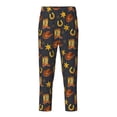 thumbnail image 2 of Gukieu Wild West Golden Horseshoe Print Youth Home Trousers, Elastic Waistband with Pockets for Home and Outing, Suitable for Children Aged 5-16-Medium, 2 of 6