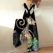 FAVIPT Girls' Jumpsuits & Rompers Plus Size Womens Loose Cotton Bib Overalls Baggy Linen Bodysuits Wide Leg Pants Summer