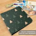 thumbnail image 4 of FORMRS 3 Ring Photo Album 4"x6" Self Adhesive Large Capacity PU Leather Cover, Pink Christmas Trees, 4 of 8
