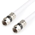 thumbnail image 2 of Cable coaxial digital postta (10 pies) Cable RG6 blanco con conectores F-masculinos, 2 of 2