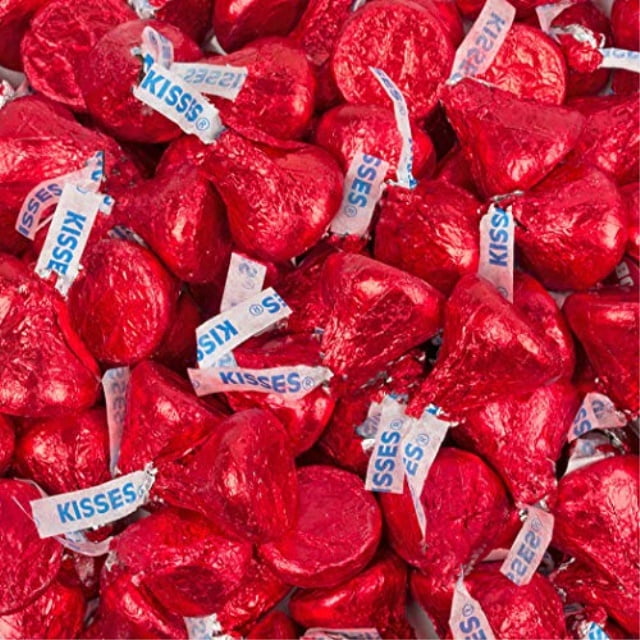 hershey's kisses, milk chocolate in red foil 5 pound bulk (5 pound ...