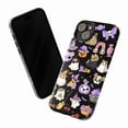 thumbnail image 3 of Kawaii Halloween Phone Case for iPhone 16 15 14 13 12 11 Pro Max, Mini & Plus – Pastel Ghosts, Cats, Pumpkins & Cute Spooky Vibes (Black), 3 of 6