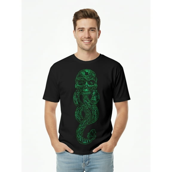 Harry Potter, Men's & Big Men's Graphic T-Shirt, Death Eater Skull, Sizes S-3XL