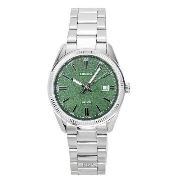 Casio Standard Analog Stainless Steel Green Dial Quartz MTP-1302DA-3AV Men's Watch
