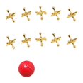 thumbnail image 3 of Aloy Jacks Juego de juegos Juegos de mesa divertidos Jacks retro de juegos y pelota hinchable para de juego Favores de fiestas de fiestas de oro, 3 of 10