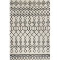 thumbnail image 1 of Bashian S185-IVBK-8X10-ST258 Bashian Chelsea Collection Moroccan Contemporary 100 Percent Wool Hand Tufted Area Rug, Ivory & Black - 7 ft. 6 in. x 9 ft. 6 in., 1 of 1