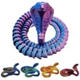 thumbnail image 2 of 1pc 3D Printed Snake Fidget Flexible Joints Executive Desk  Home Office Decor,  Gifts, 2 of 7