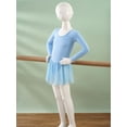 thumbnail image 4 of MSemis Kids Girls Long Sleeve Ballet Leotard with Tutu Skirts Dance Dress Ballerina Outfits, 4 of 7