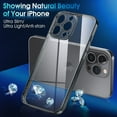 thumbnail image 2 of Crystal Clear Case for iPhone 13 Pro, [Not Yellowing] [Camera Protection] [Military Grade Drop Tested] Transparent Shockproof Protective Phone Case Soft Silicone Slim Cover, 6.1 inch, Black, 2 of 16