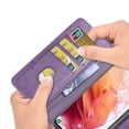 thumbnail image 5 of Embossed Pattern Wallet Case for iPhone SE 2022 & 2020, Flip Luxury PU Leather Case with Card Holder Wrist Strap, Full Body Shockproof Protection Stand Folio Cover for iPhone 7 / iPhone 8, S5purple, 5 of 11