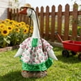 thumbnail image 7 of Colorful Floral Green Blue And Sky Blue White Goose Outfit Set M 23 Inch - 23 Inch Size For Spring Porch Festive Holiday Decor - Home Outdoor Spring Festival Decor Accent, 7 of 7