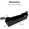 thumbnail image 6 of Vari Cable Management Tray - Under Desk Cord & Wire Organizer - Ideal for Home Office Sit Stand Desks - Fits Adjustable Electric Standing Desk 48x30, 60x30, 60x24, 72x30 - Easy Assembly (Black), 6 of 6