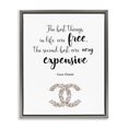 thumbnail image 5 of Stupell Industries Second Best Things In Life Quote Fashion Brand Glam Text Luster Gray Framed Floating Canvas Wall Art, 24x30, by Ziwei Li, 5 of 5