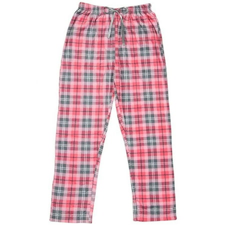 North 15 Women's Super Soft Fleece Plaid Pajama Bottom Lounge Pants-L1326-Design11-Lg