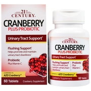 6 Pack 21st Century Cranberry Plus Probiotic Tablets, 60 Count each