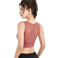 thumbnail image 2 of Women Breathable Mesh Sports Bras Shockproof Padded Athletic Running Bra Vest Solid Seamless Fitness Yoga Sport Tops, 2 of 7