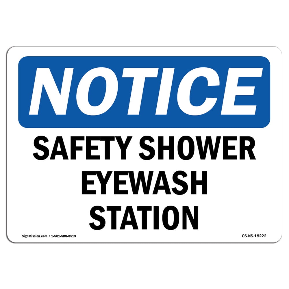 Buy OSHA Notice Safety Shower Eyewash Station Sign Heavy Duty Sign
